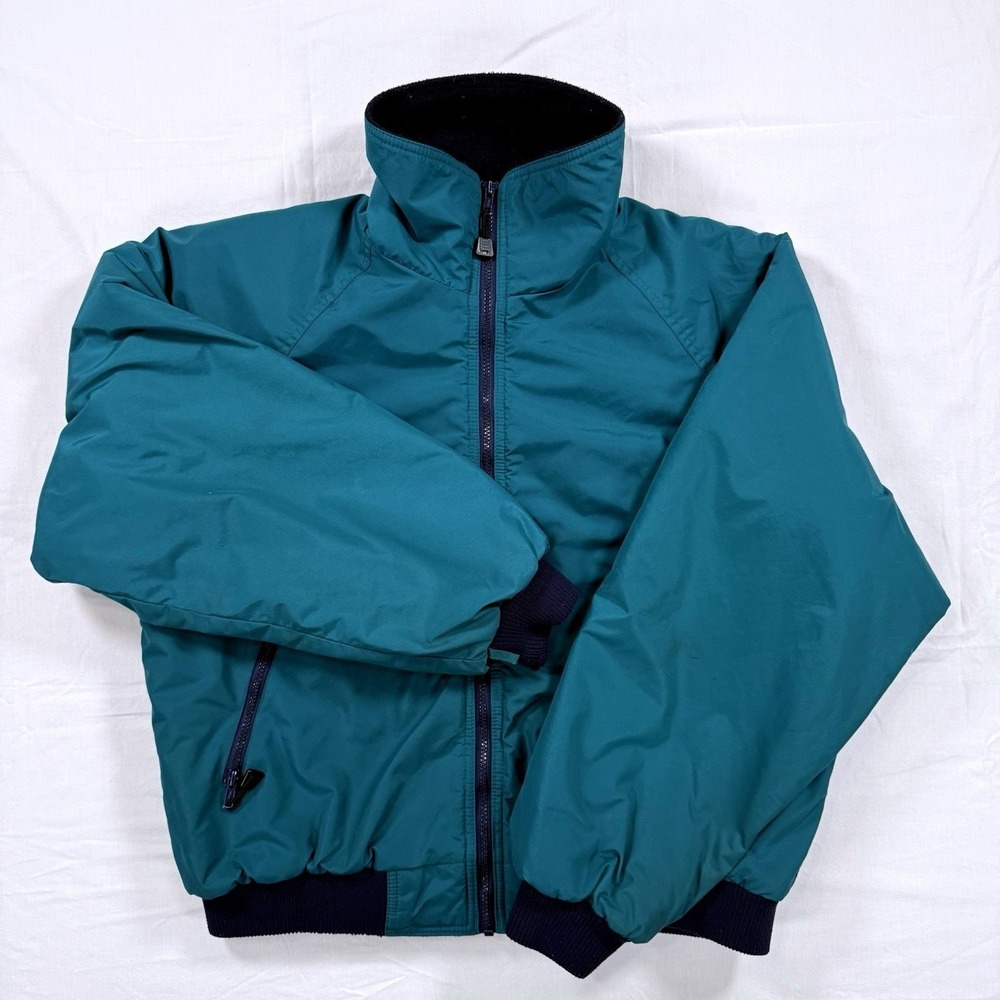 Vintage WearGuard Teal Bomber Jacket Men L Fleece Lined Full Zip